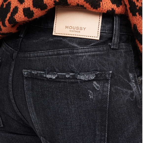 Moussy Vintage Staley Tapered Rigid Jean Black Size 25 - Picture 9 of 10